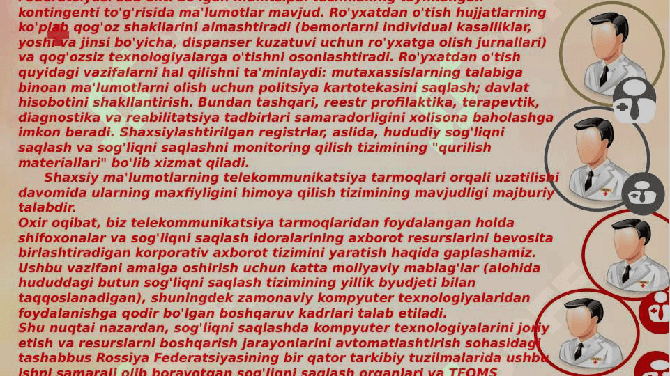 BEMOR’’ AXBOROT TIZMIDAN FOYDALANISH 8