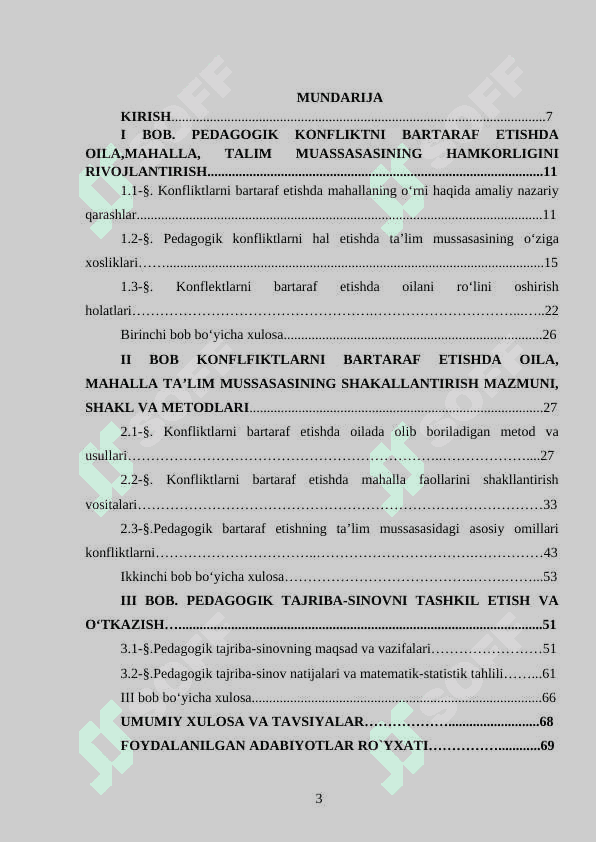 PEDAGOGIK KONFLIKTLARNI BARTARAF ETISHDA OILA, MAHALLA TA’LIM MUASSASINING HAMKORLIGI (3-4 sinflar misolida) 2
