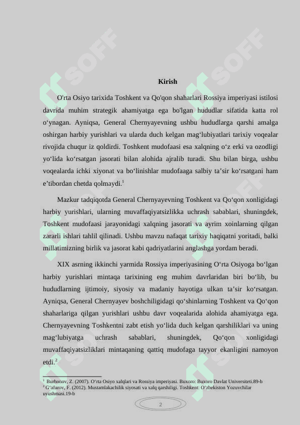 General Chernyayevning. mavzusiga kurs ishi 2