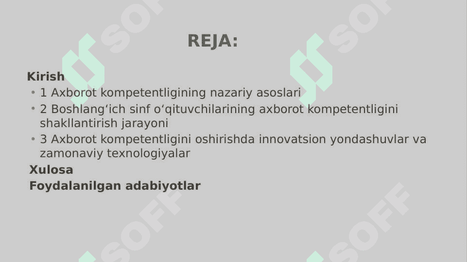 Uzluksiz ta'lim jarayonida boshlang'ich sinf o'qituvchilarining axborot kompetentligi kasbiy tayyorgarligi 2