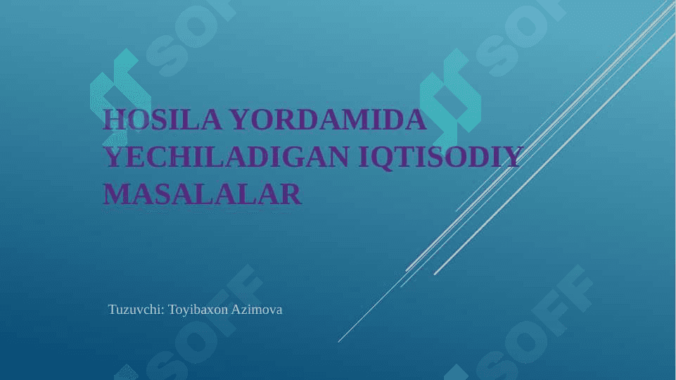 Hosilaning tadbiqi 3