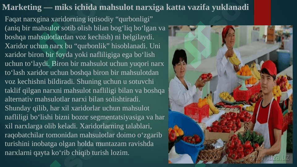 MOSLASHUVCHAN NARXLARGA EGA MUKAMMAL RAQOBATBARDOSH MODELLAR 5