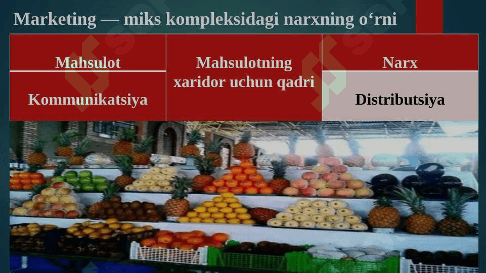 MOSLASHUVCHAN NARXLARGA EGA MUKAMMAL RAQOBATBARDOSH MODELLAR 6