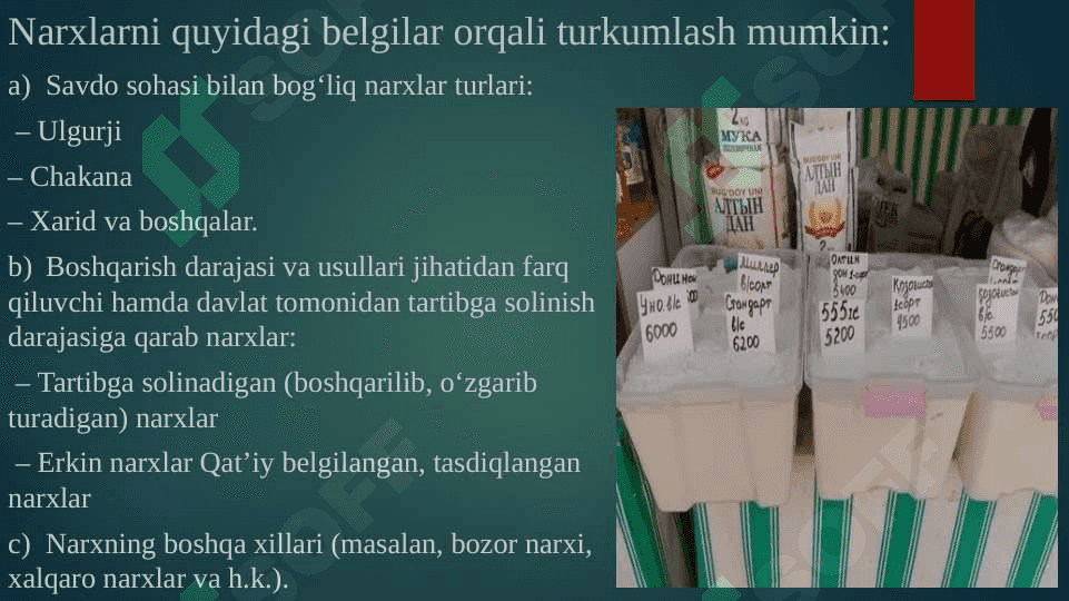 MOSLASHUVCHAN NARXLARGA EGA MUKAMMAL RAQOBATBARDOSH MODELLAR 8