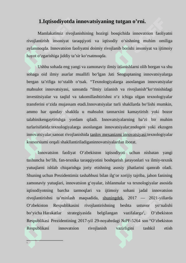 Sun’iy intellekt iqtisodiyotni innovatsion            rivojlantirish omili sifatida. 2