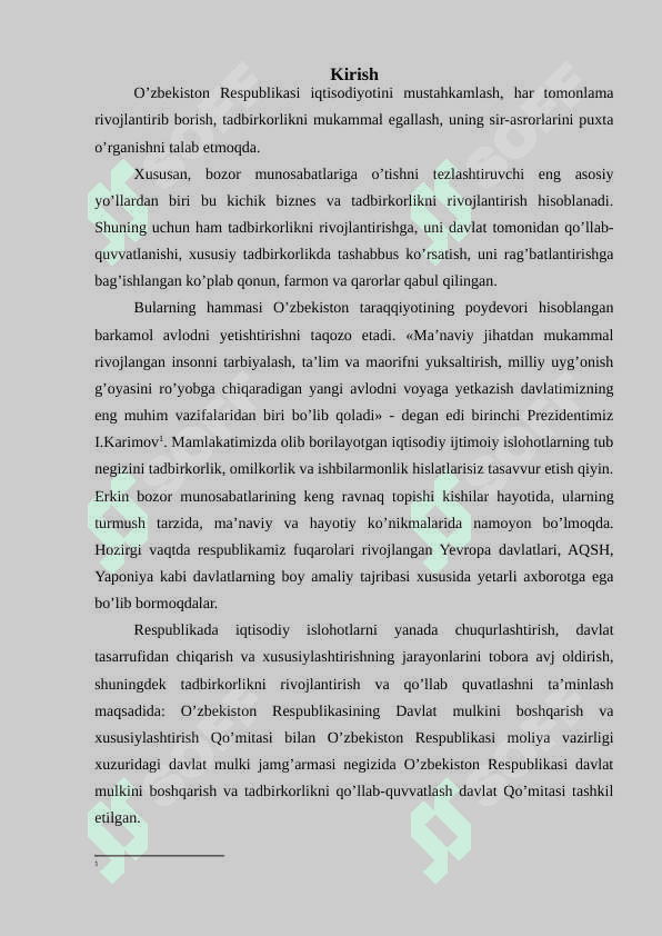 Tadbirkоrlik faоliyati, uning belgilari va vazifalari. 2