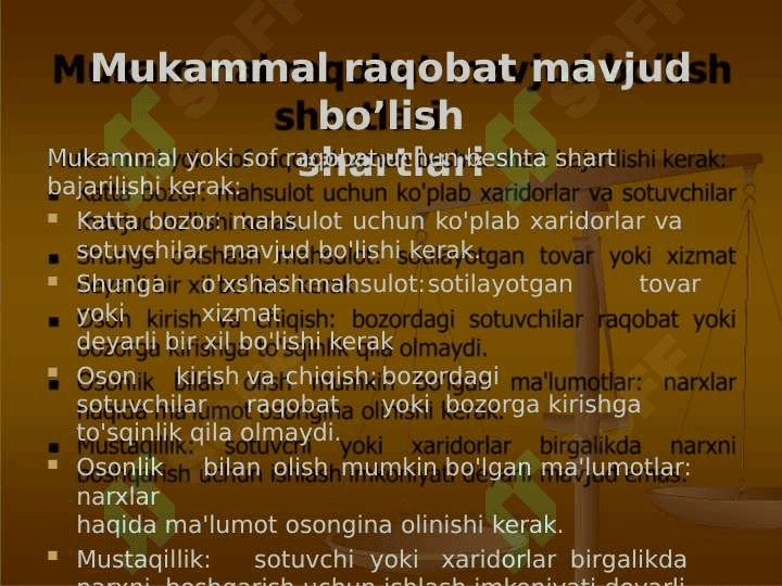 Bozor sharoitida raqobat turlari. 5