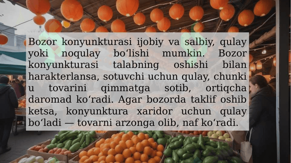 Bozor konyukturasi va kelgusida rivojlanish ko'rsatkichlari 6