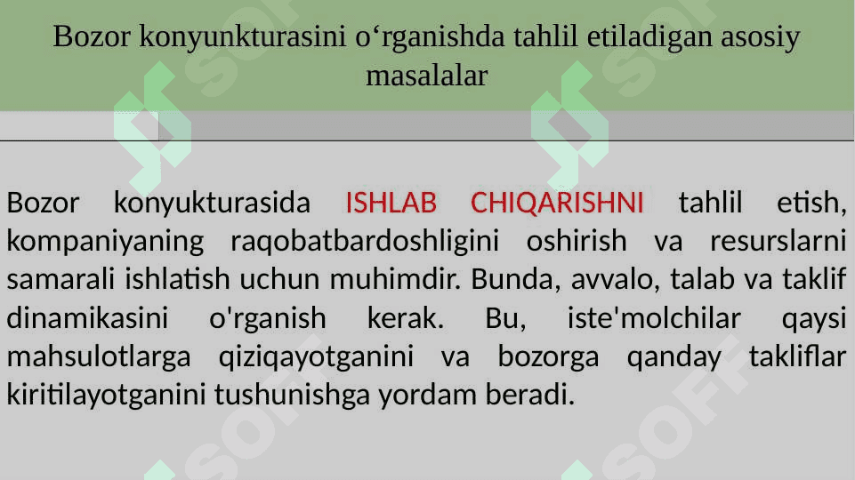 Bozor konyukturasi va kelgusida rivojlanish ko'rsatkichlari 7