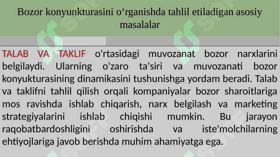 Bozor konyukturasi va kelgusida rivojlanish ko'rsatkichlari 8