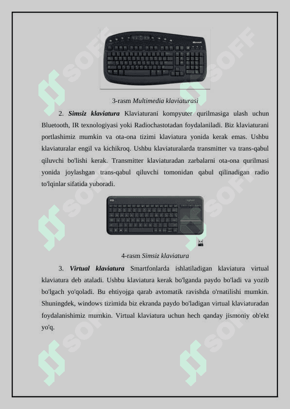 Tashqi qurilmalarning turlari va vazifalari. 8
