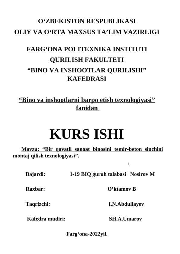 “BINO VA INSHOOTLAR QURILISHI”