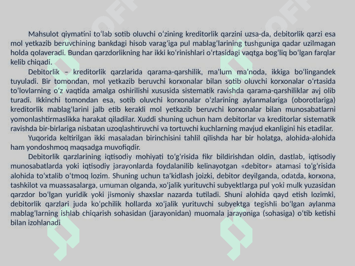SANOAT KORXONALARINING DEBITORLIK QARZDORLIGINI BOSHQARISH 4