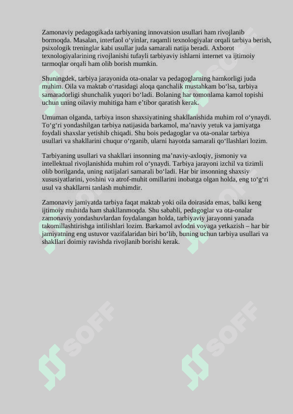 TARBIYA USULLARI VA SHAKLLARI 5