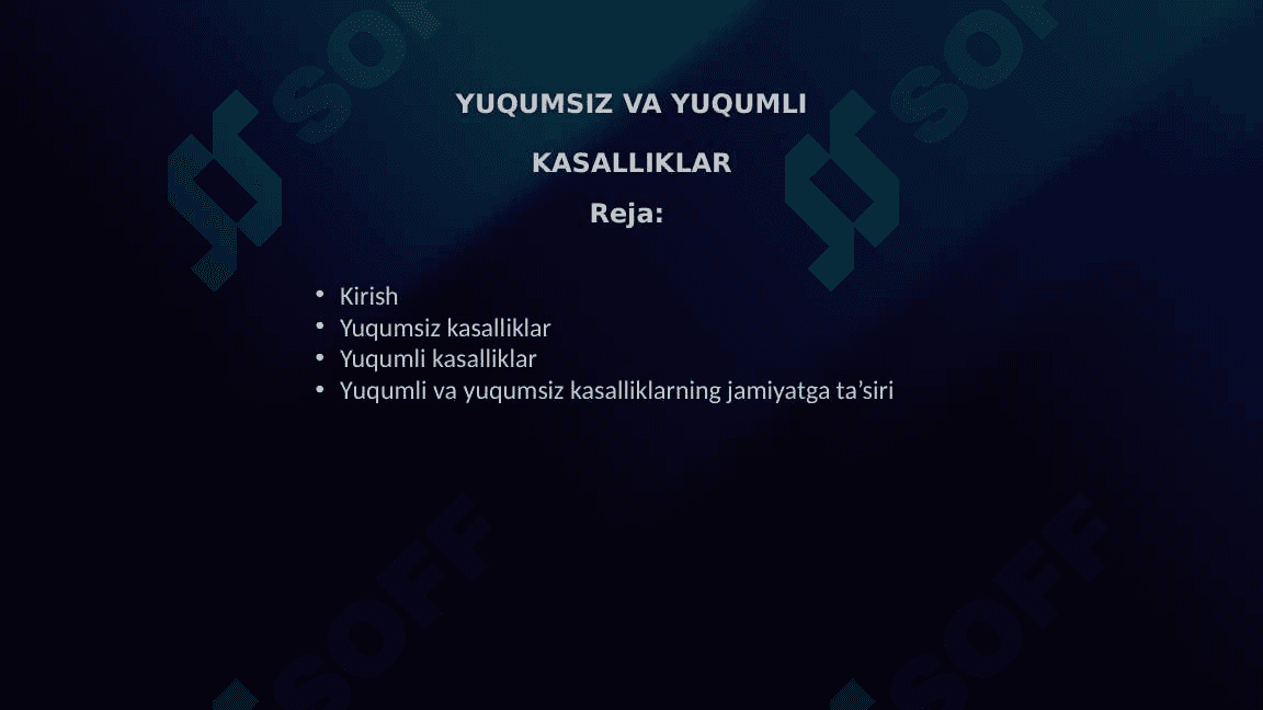 YUQUMSIZ VA YUQUMLI KASALLIKLAR 2