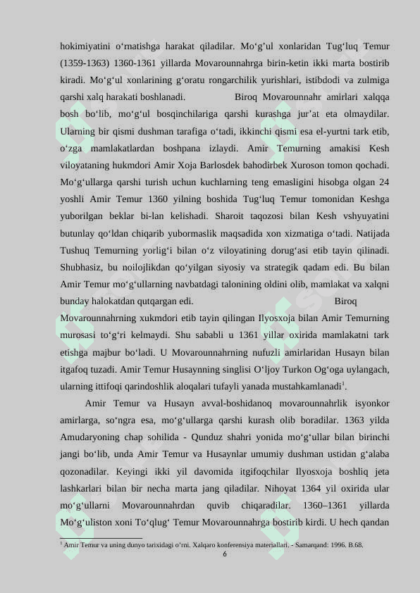 Amir Temur hukumronligi davrida harbiy sa'natning o'rni 6
