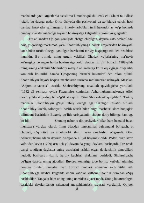 Qo'qon xonligida mansab va unvonlar 8