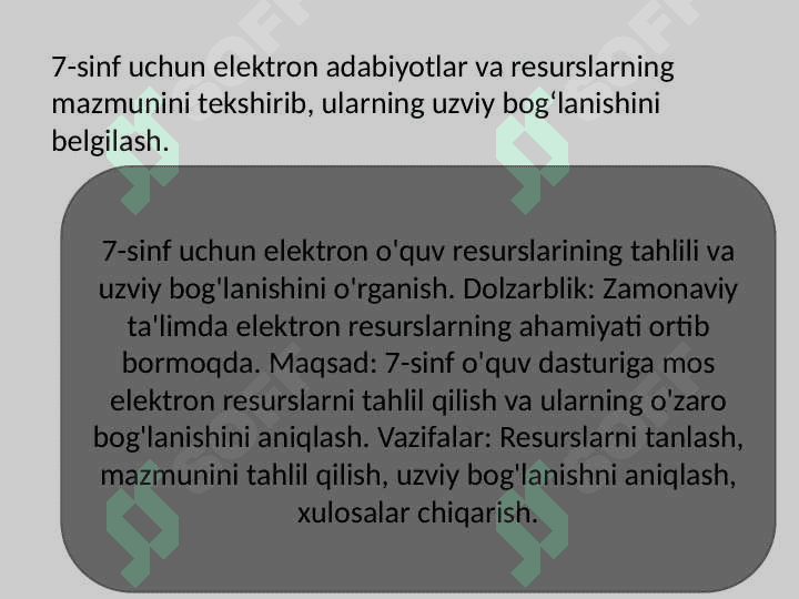 Uzviylashtirilgan DTS asosida adabiyotlar va resurslardan foydalanish 3