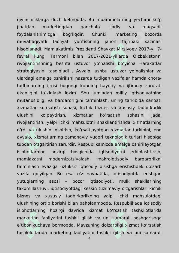 MARKETING VA MENEJMENT KAFEDRASI 4