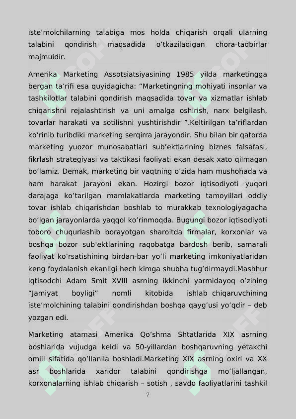 MARKETING VA MENEJMENT KAFEDRASI 7