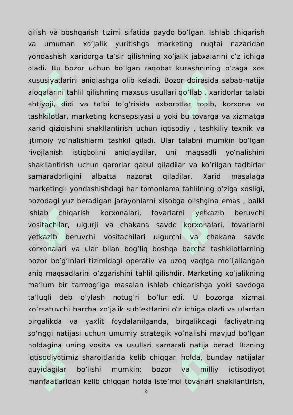 MARKETING VA MENEJMENT KAFEDRASI 8