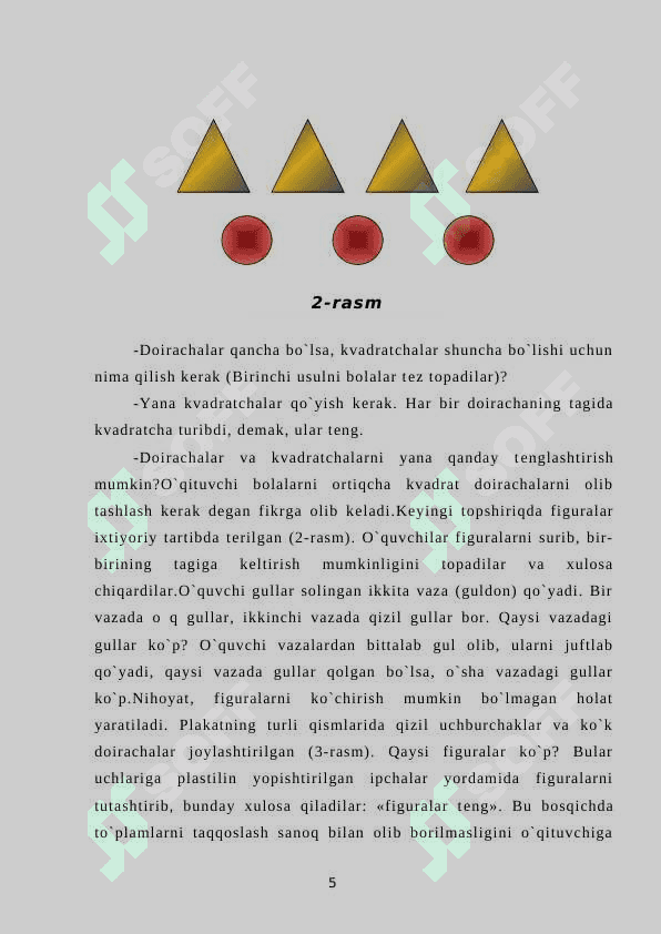 BOSHLANG`ICH SINFLARDA TЕNGLIK, TЕNGSIZLIK VA TЕNGLAMALARNI O`RGATISH 5