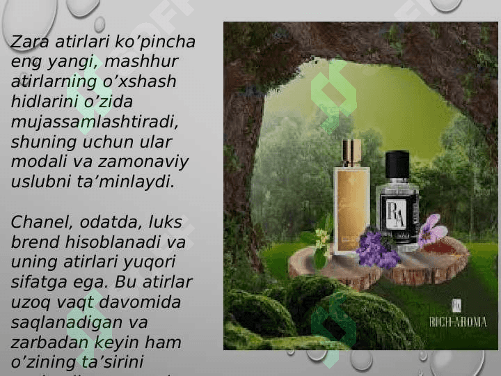 Zara va Chanel atirlarini farqlash. 4