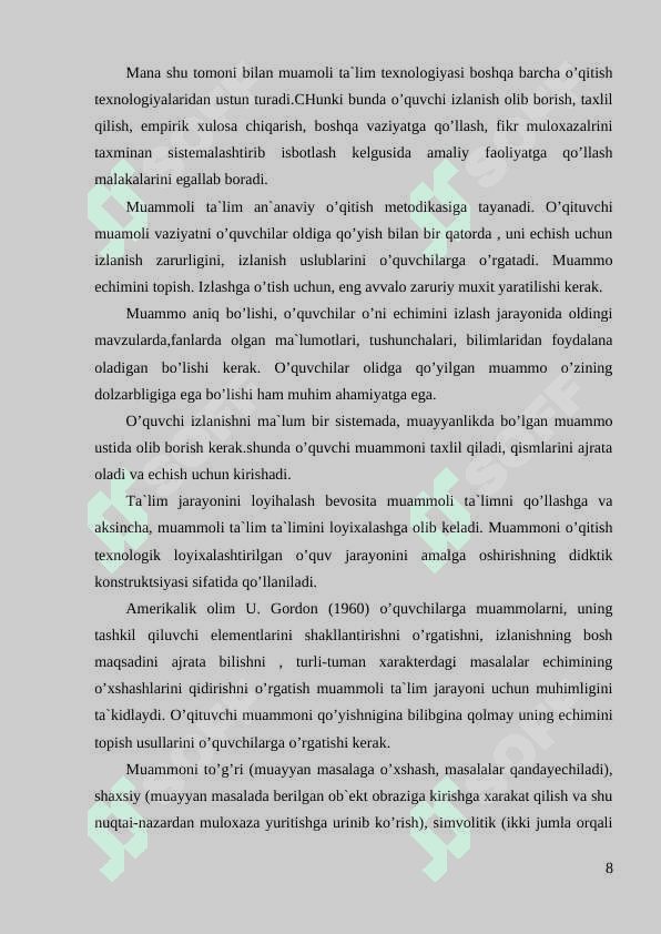 Gramatika va imlo o’rgatish jarayonida muommoli ta’lim elementlaridan foydalanish 7