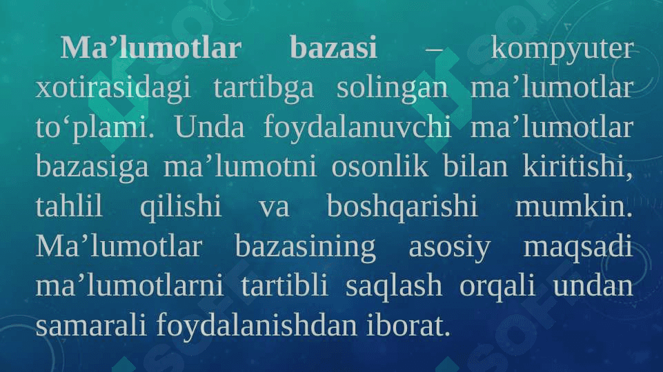 Ta’limda ma’lumotlar bazasining o‘rni 3