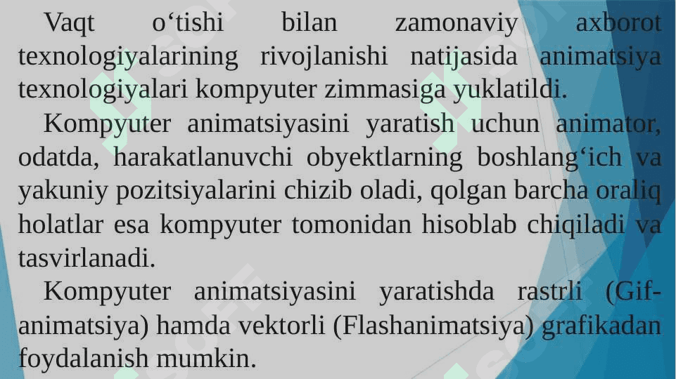 Ta’lim jarayonida animatsiyalardan foydalanish va ularning afzalliklari. 6