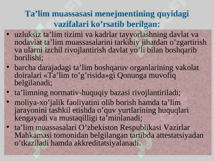 TA’LIM MENEJMENTI ASOSLA MAKTAB – PEDAGOGIK TIZIM SIFATIDA 8
