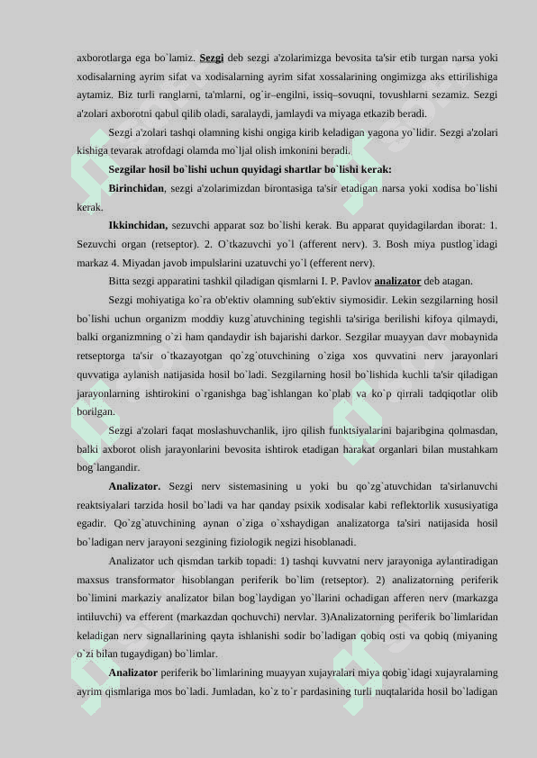 Psixik jaryonlar. Diqqat, sеzgi, idrok, xotira, tafakkur, xayol 3