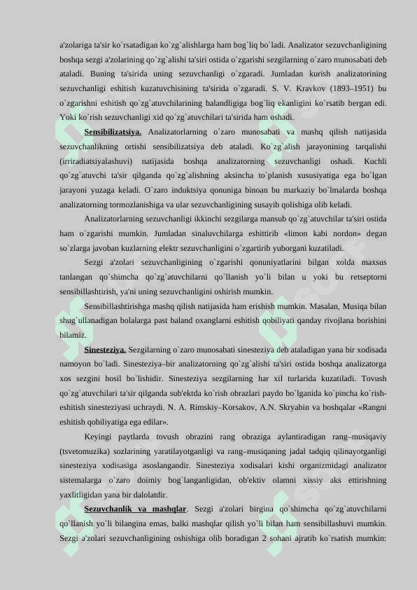 Psixik jaryonlar. Diqqat, sеzgi, idrok, xotira, tafakkur, xayol 7