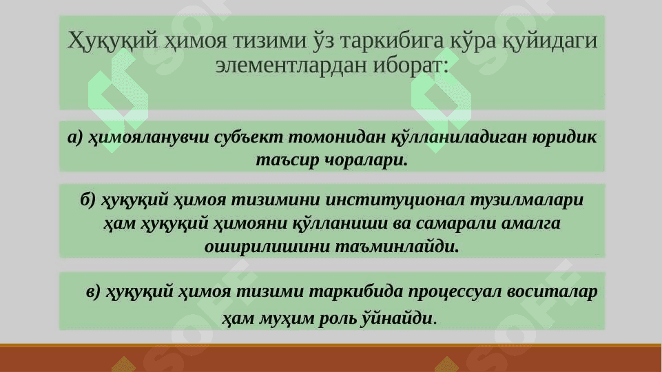 ТАДБИРКОРЛИК СУБЪЕКТЛАРИНИНГ ҲУҚУҚ ВА ҚОНУНИЙ МАНФААТЛАРИНИ ҲИМОЯ ҚИЛИШ 8