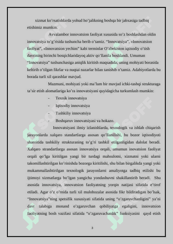 Korxonaning inavasion faoliyatini rivojlantrish yollari. 3
