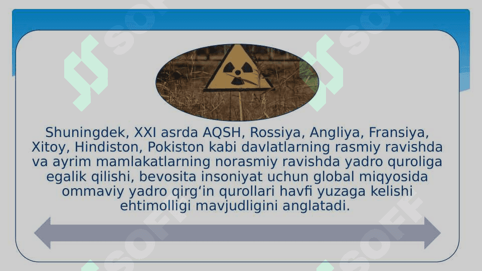 Dunyodagi texnogen falokatlarning kelib chiqishida radiatsiyaning o’rni 4