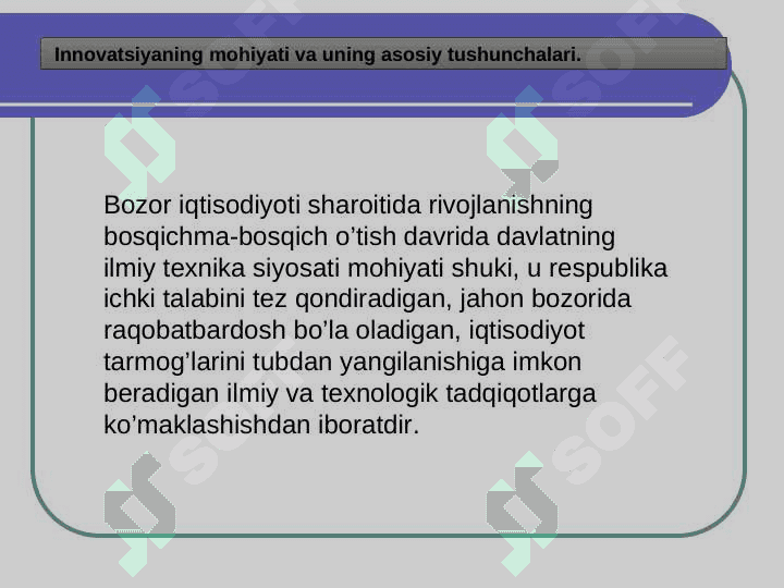 Korxonaning inavasion faoliyatini rivojlantrish yollari. 3