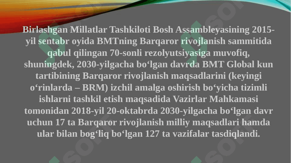 Barqaror rivojlanish vazifasi 2