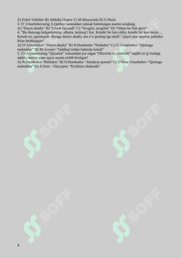 Adabiyot testlar jamlanmasi 5-11- sinflar 373-bet 4