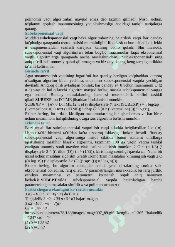 Algoritm murakkabligini statik va dinamik o‘lchovlari. Vaqt va xotira hajmi bo‘yicha qiyinchiliklar 8
