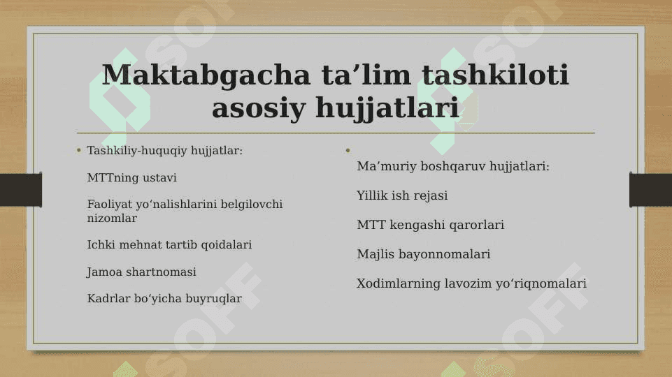Maktabgacha taʼlim tashkiloti direktori ish xujjatlarini yuritish 3