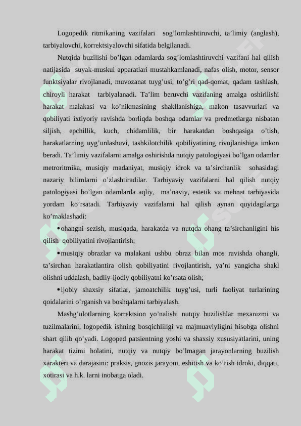 Logopedik ritmikaning ilmiy-nazariy asosi 8