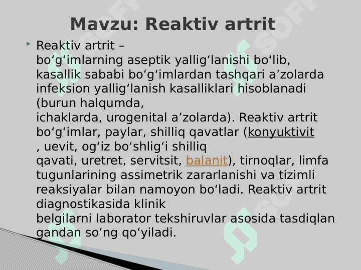 Reaktiv artrit 2
