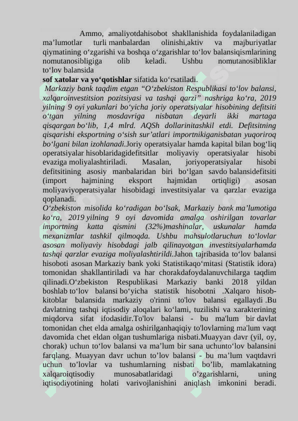 To’lov balansini qisqa va uzoq muddatli               tartibga solish usullari. 3