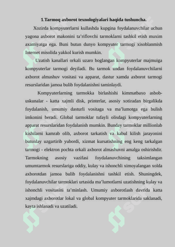 Tarmoqlangan topologiyali tarmoqni       qurish va uning ishlashini tekshirish. 2