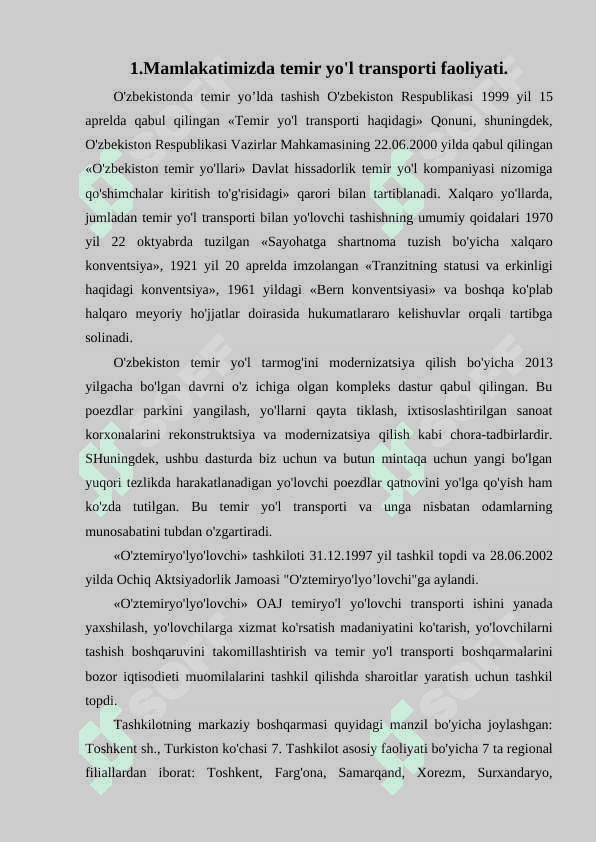 Temir yo'l transporti. 2