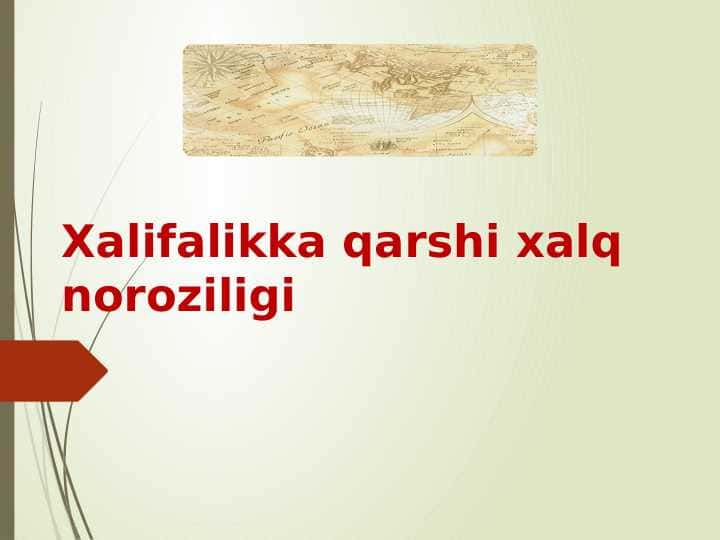 Xalifalikka qarshi xalq noroziligi
