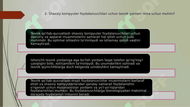 Shaxsiy kompyuterning texnikaviy ta’minotidan foydalanishning ahamiyati va usullari 4