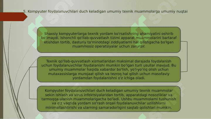 Shaxsiy kompyuterning texnikaviy ta’minotidan foydalanishning ahamiyati va usullari 7