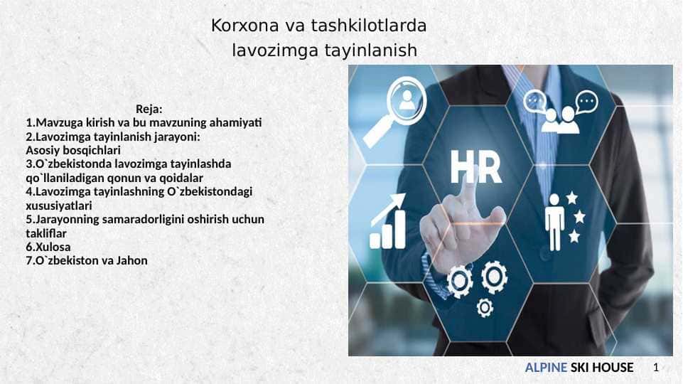 Korxona va tashkilotlarda  lavozimga tayinlanish 1